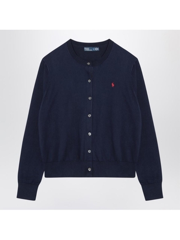 폴로 랄프로렌 SS24 Polo Ralph Lauren Bright navy cotton blend cardigan 211891672CO Blue