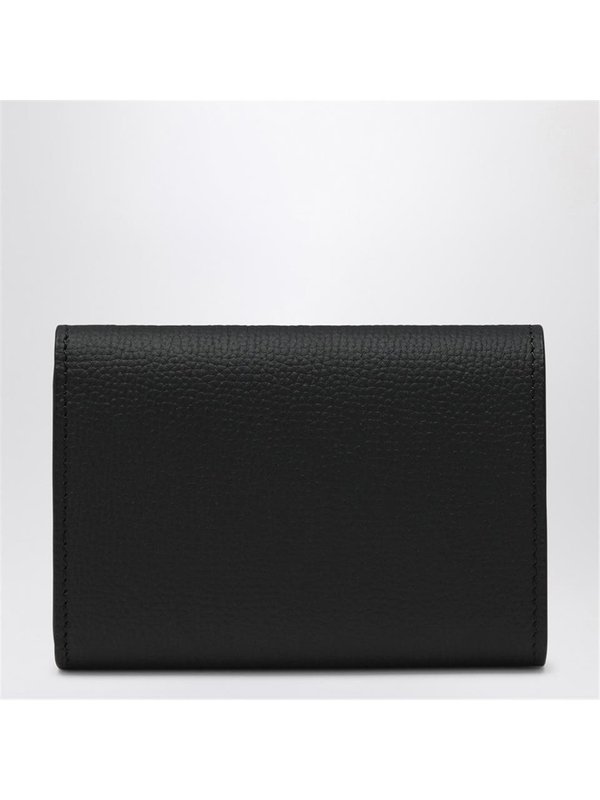 로에베 SS25 Loewe Anagram small vertical wallet in black leather C821S33X12LE Black