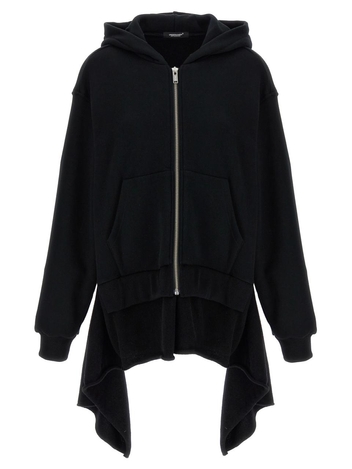 언더커버 FW24 Two-material hoodie UC2D18012BLACK Black  