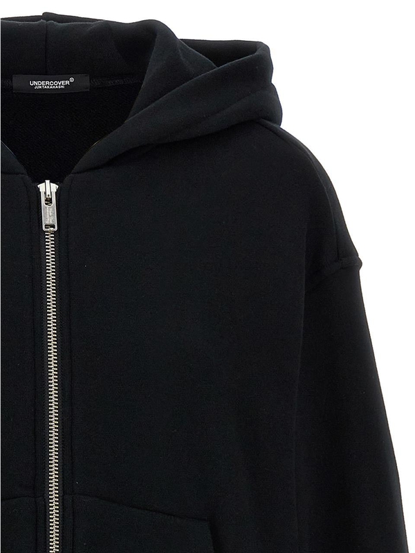 언더커버 FW24 Two-material hoodie UC2D18012BLACK Black  