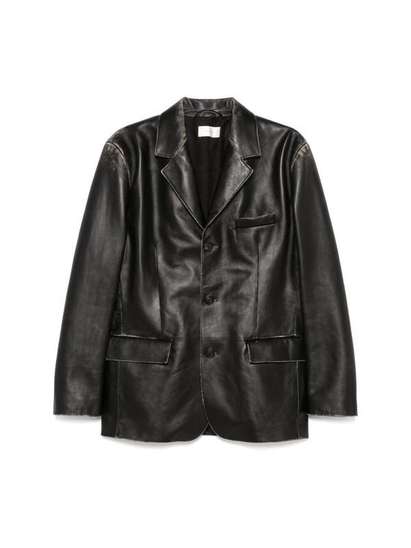 더 로우 FW24 Leather Outerwear The Row 793 L274 BLK BLACK