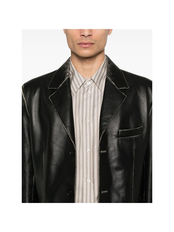 더 로우 FW24 Leather Outerwear The Row 793 L274 BLK BLACK