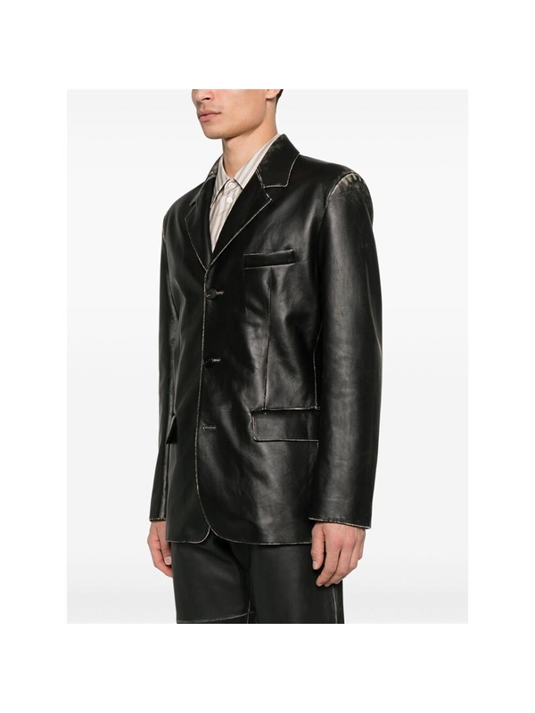 더 로우 FW24 Leather Outerwear The Row 793 L274 BLK BLACK