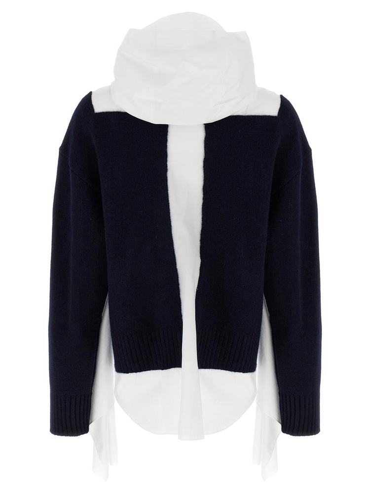 언더커버 FW24 Two-material sweater UC2D1904DARKNAVY Blue