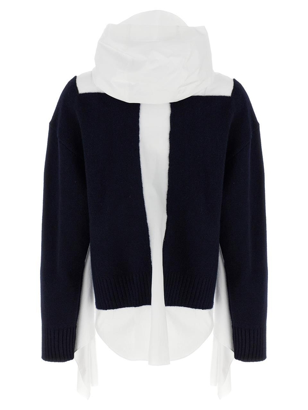 언더커버 FW24 Two-material sweater UC2D1904DARKNAVY Blue