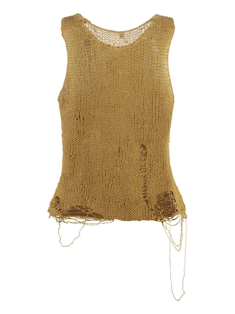 알13 SS24 Knitted tank top R13WY204Y121B_Y121B Gold