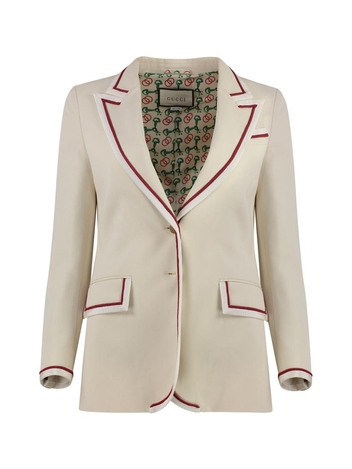 구찌 FW19 Single-breasted two-button blazer 1577291ZKR01_9230 Ivory