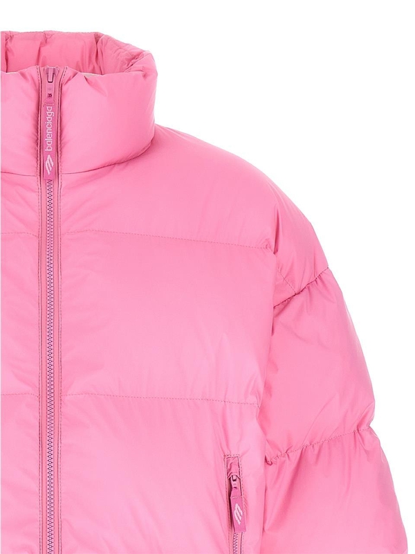 발렌시아가 FW24 Cropped puffer jacket 809489TNO125630 Pink