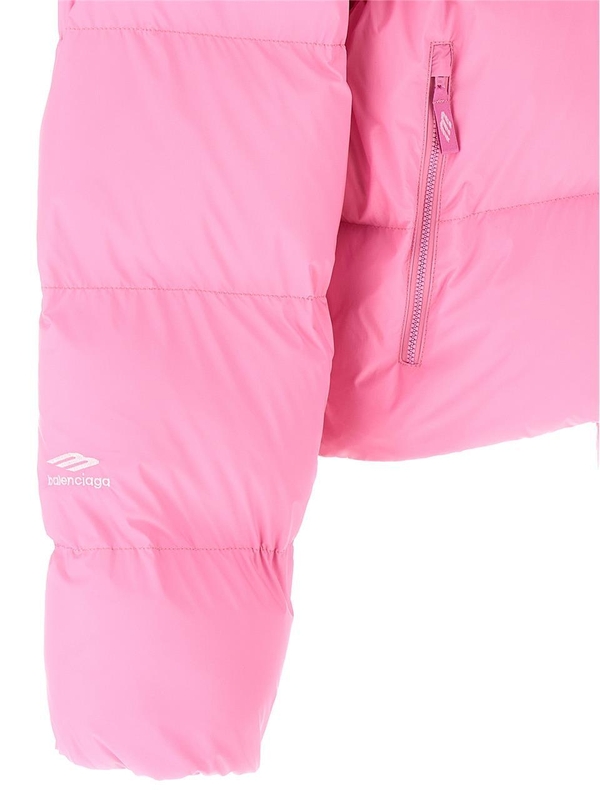 발렌시아가 FW24 Cropped puffer jacket 809489TNO125630 Pink