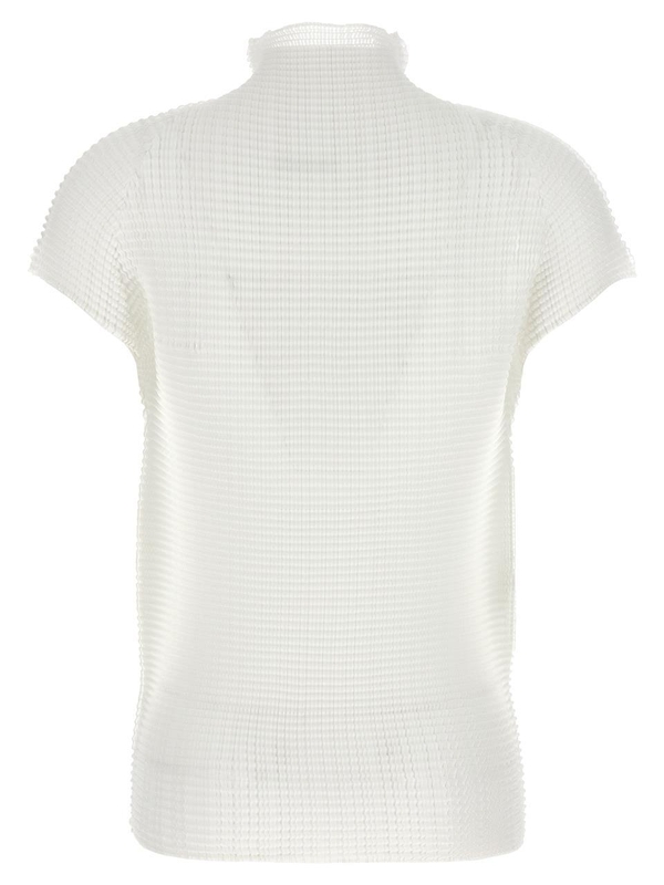 이세이미야케 FW24 Wooly Pleats T-shirt IM48FJ40401 White