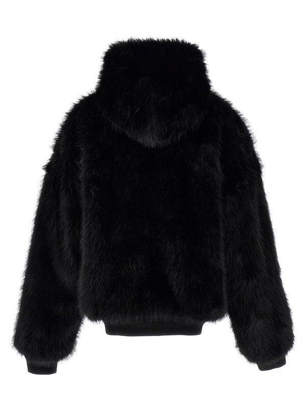 발렌시아가 FW24 Eco fur hooded 809469TPQ231000 Black  