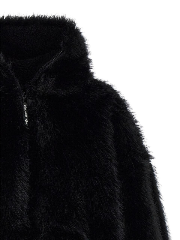 발렌시아가 FW24 Eco fur hooded 809469TPQ231000 Black  