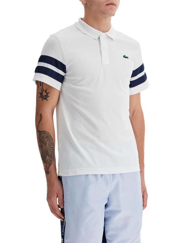 라코스테 FW24 ultra-dry sport polo DH7352 AD WHITE NAVY BLUE