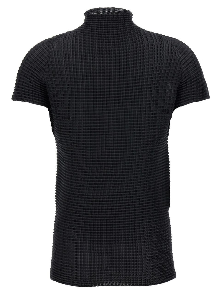 이세이미야케 FW24 Wooly Pleats T-shirt IM48FJ40415 Black  