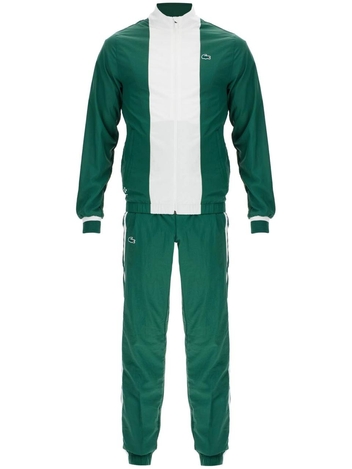 라코스테 FW24 in mesh\n\nsporty jumpsuit WH7581 EJ GREEN WHITE WHITE