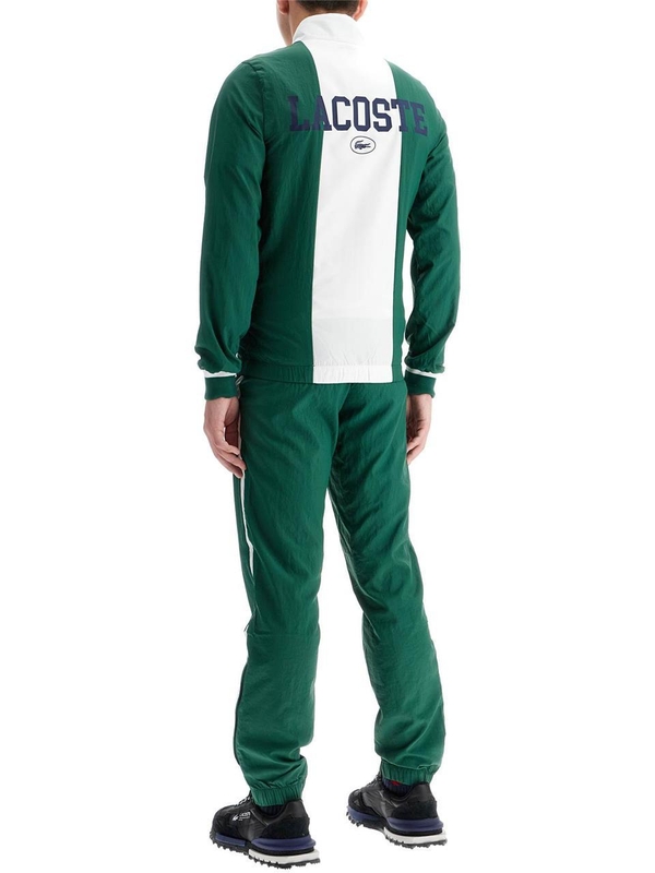 라코스테 FW24 in mesh\n\nsporty jumpsuit WH7581 EJ GREEN WHITE WHITE