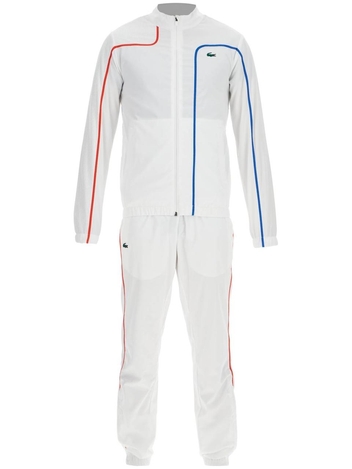 라코스테 FW24 sporty tracksuit with contrasting stitching WH7573 AD WHITE WHITE