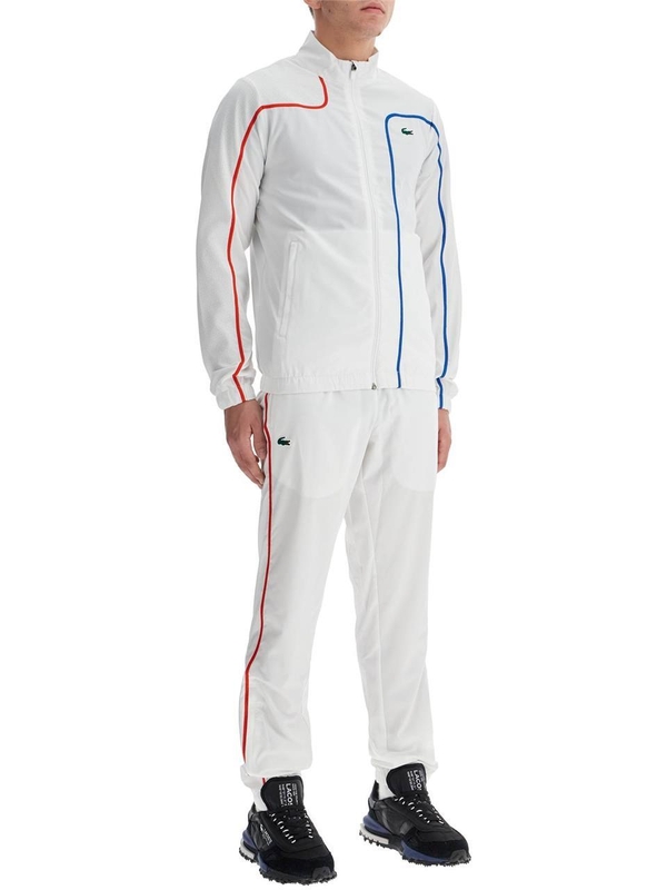 라코스테 FW24 sporty tracksuit with contrasting stitching WH7573 AD WHITE WHITE