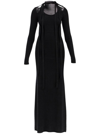 와이프로젝트 FW24 maxi knit dress in italian 106DR008 Y83 BLACK