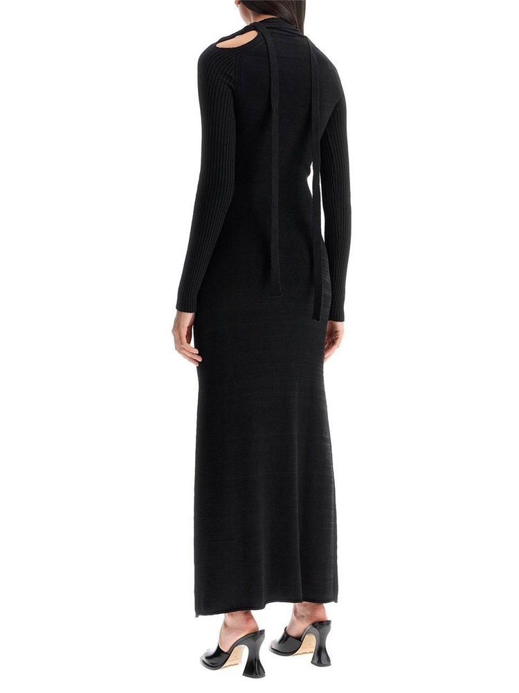 와이프로젝트 FW24 maxi knit dress in italian 106DR008 Y83 BLACK