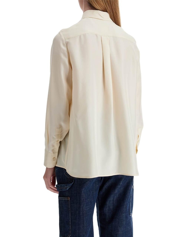 위켄드 막스마라 FW24 silk washed shirt ALMINA AVORIO