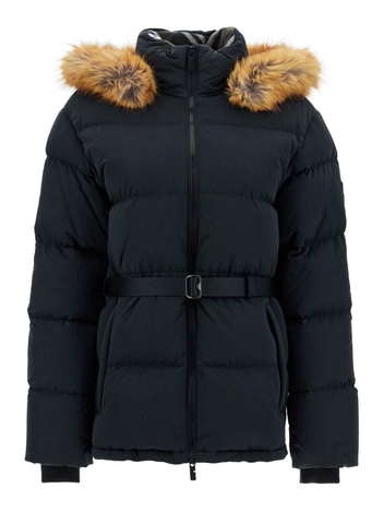 버버리 FW24 short nylon down jacket 8096910 BLACK/SNUG IP CHECK