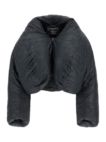 와이프로젝트 FW24 cropped down feather 103JA002 F547 BLACK