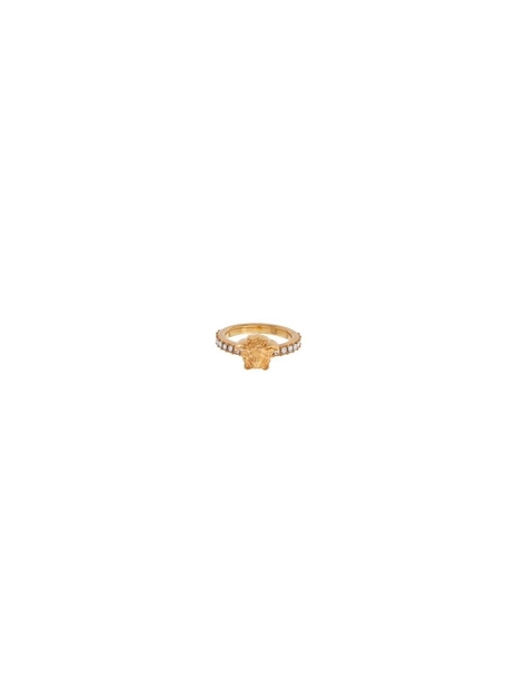 베르사체 FW24 medusa crystal ring with spark DG5E544 DJMX VERSACE GOLD-CRYSTAL