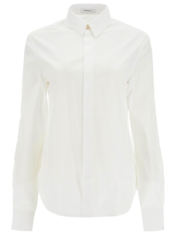 워드로브 NYC FW24 flared cotton shirt for women W1028R12 WHITE