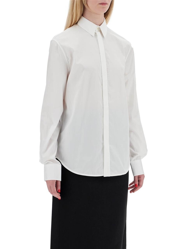 워드로브 NYC FW24 flared cotton shirt for women W1028R12 WHITE