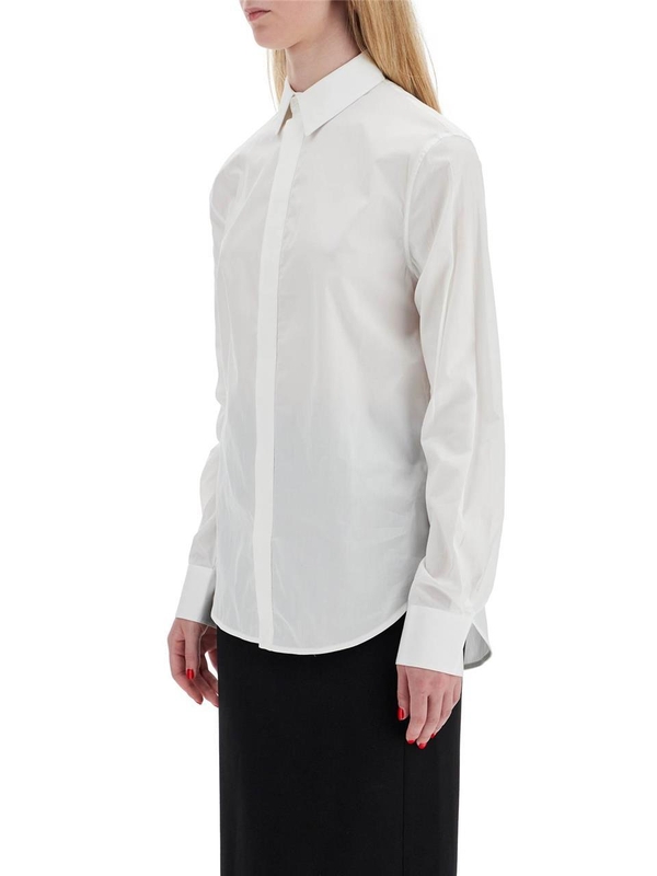 워드로브 NYC FW24 flared cotton shirt for women W1028R12 WHITE