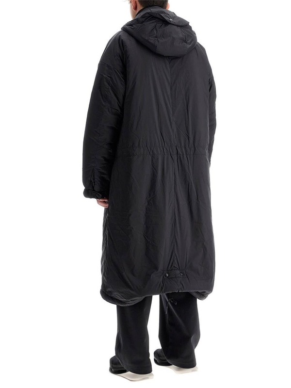 와이쓰리 FW24 long padded nylon parka coat IW7486 BLACK