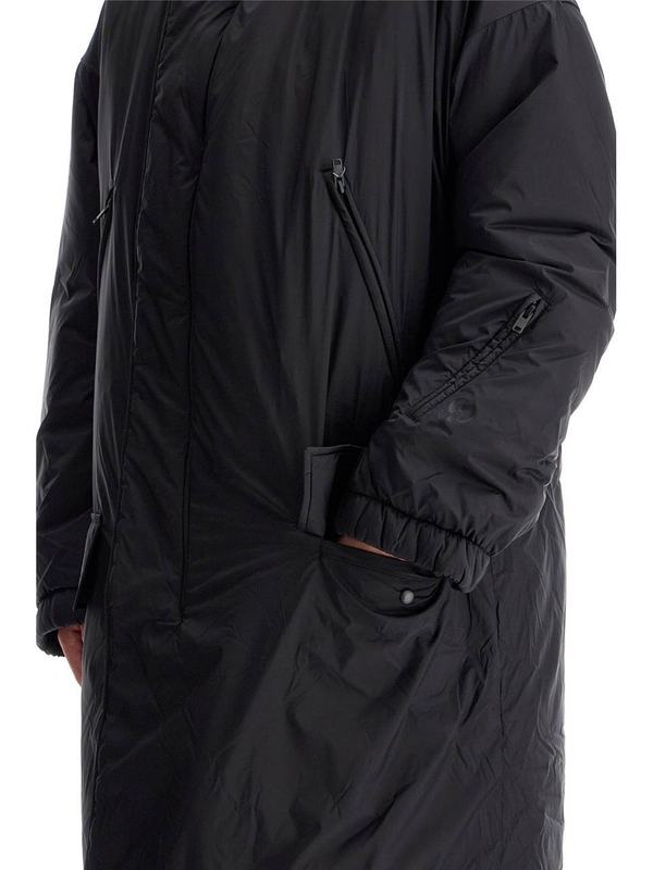 와이쓰리 FW24 long padded nylon parka coat IW7486 BLACK