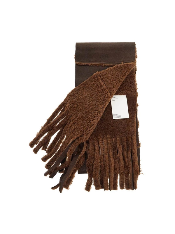 아워레가시 FW24 shearling scarf made A4248SR RUSTIC GRAIN BROWN SHEARLING