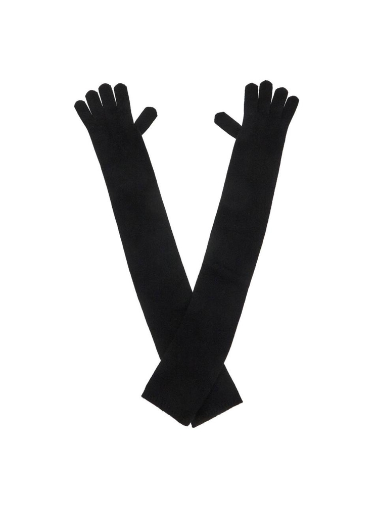 막스마라 FW24 long cashmere gloves for women TIMOR NERO