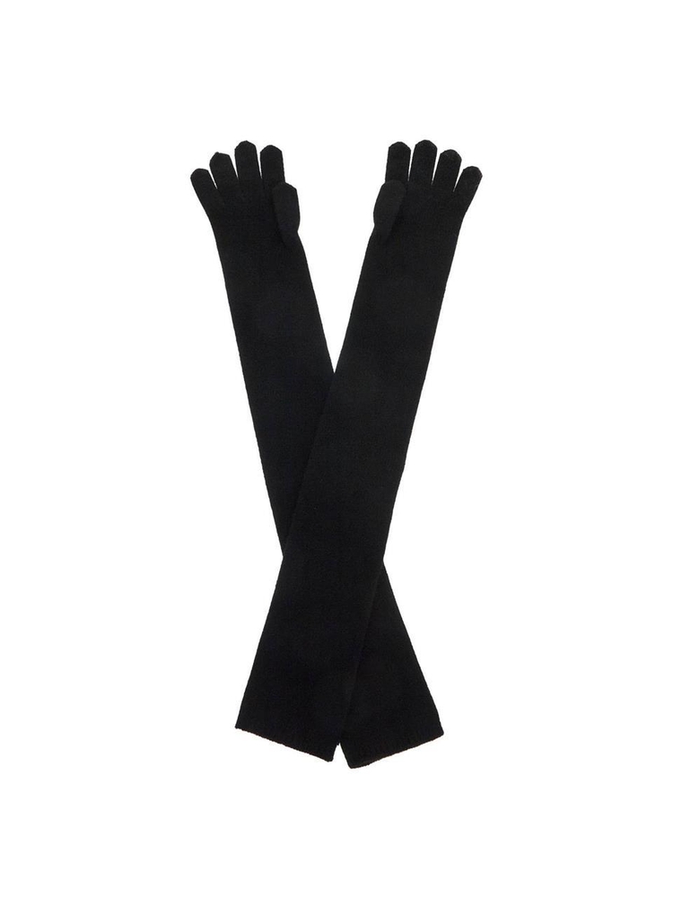 막스마라 FW24 long cashmere gloves for women TIMOR NERO