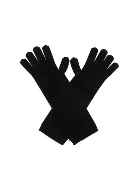 막스마라 FW24 cashmere gloves for stylish ALAGGIO NERO