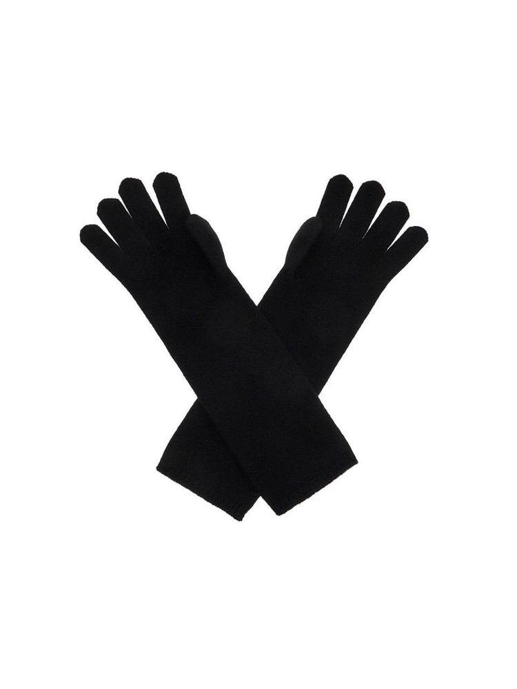 막스마라 FW24 cashmere gloves for stylish ALAGGIO NERO