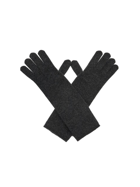 막스마라 FW24 cashmere gloves for stylish ALAGGIO GRIGIO SCURO