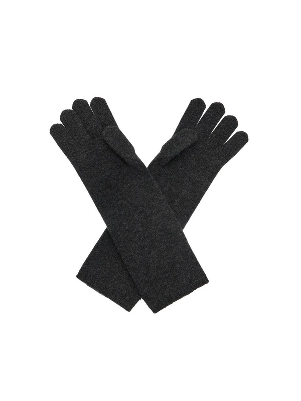 막스마라 FW24 cashmere gloves for stylish ALAGGIO GRIGIO SCURO