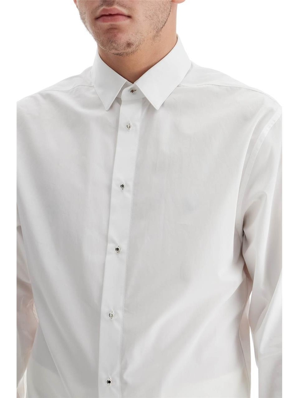 뮈글러 FW24 poplin shirt for men 24F1TO0723299 OFF WHITE