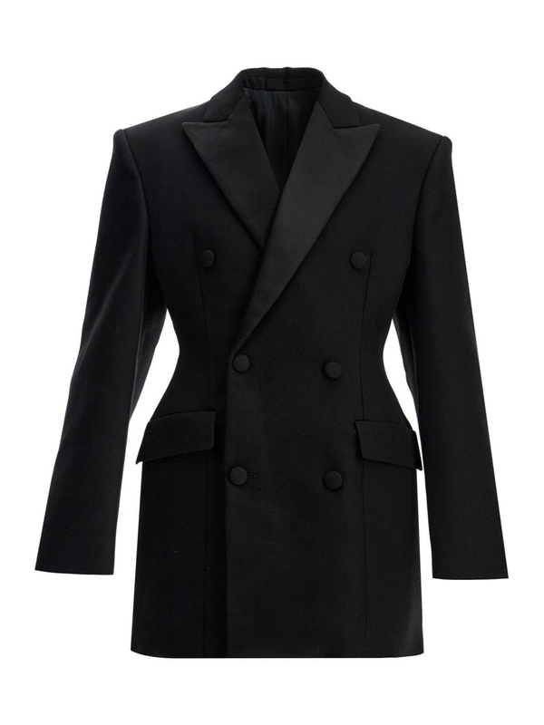 워드로브 NYC FW24 double-breasted blazer dress W4053R14 BLACK