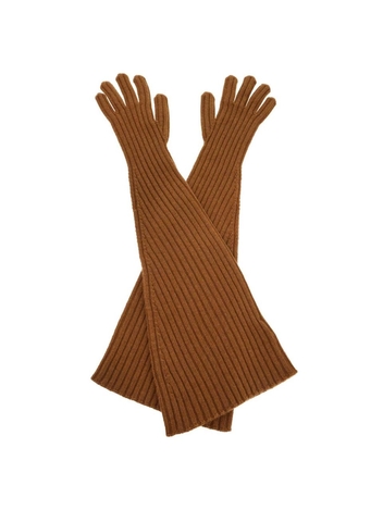 더 로우 FW24 fergie long cashmere gloves 8343 Y556 CAMEL