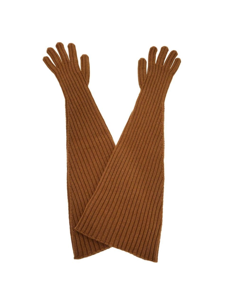 더 로우 FW24 fergie long cashmere gloves 8343 Y556 CAMEL