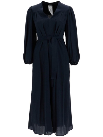 위켄드 막스마라 FW24 silk blend elixir dress ELISIR NAVY