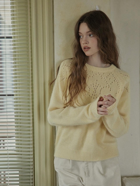 12/04 예약배송_PM_Soft crochet knit sweater_2color