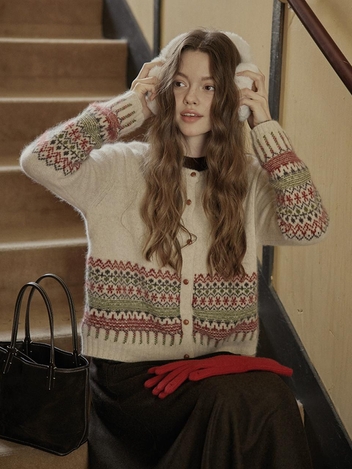 12/04 예약배송 PM_Winter fair isle cardigan_IVORY