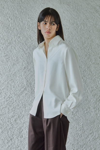  BASIC SATIN SHIRTS / IVORY