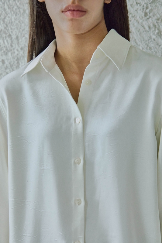  BASIC SATIN SHIRTS / IVORY