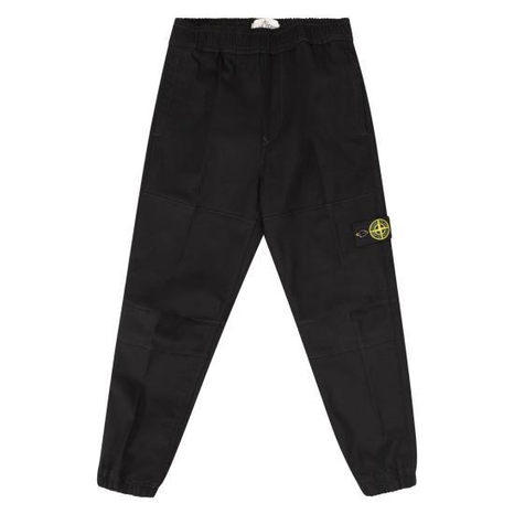 [해외배송] 24FW  키즈  스톤 아일랜드 스트레이트 팬츠 8116305 BLACK